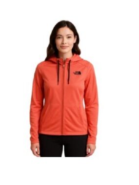 The North Face Women's Coral Zip Hoodie with Black Logo